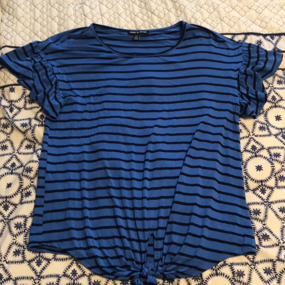 Blue striped shirt